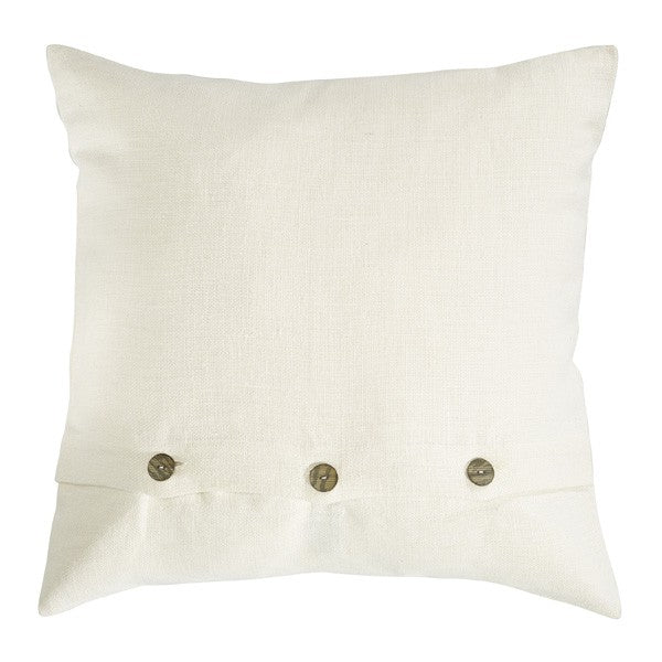 Coussin carré lin ecru