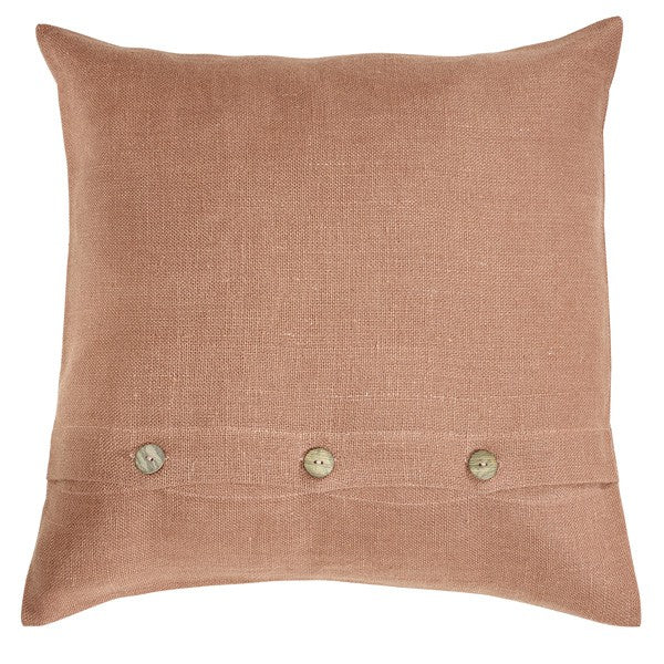 Coussin carré lin chataigne