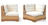 fauteuils d’extérieur en jacinthe d'eau naturelle déhoussable, structure bois, coloris au choix