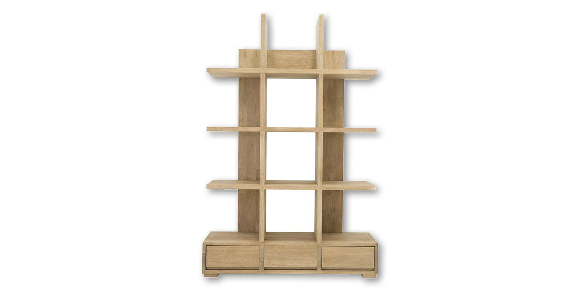 Bibliothèque haute en bois écologique