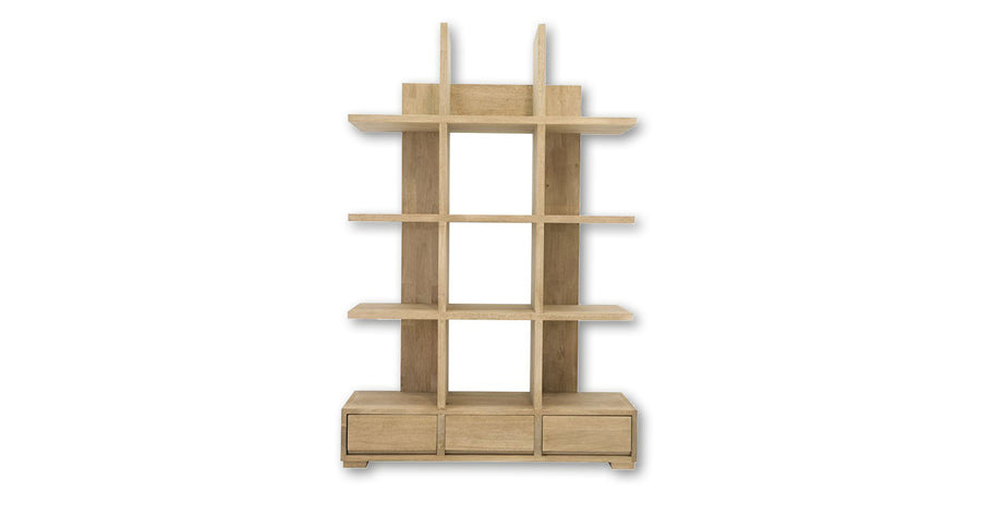 Bibliothèque haute en bois écologique