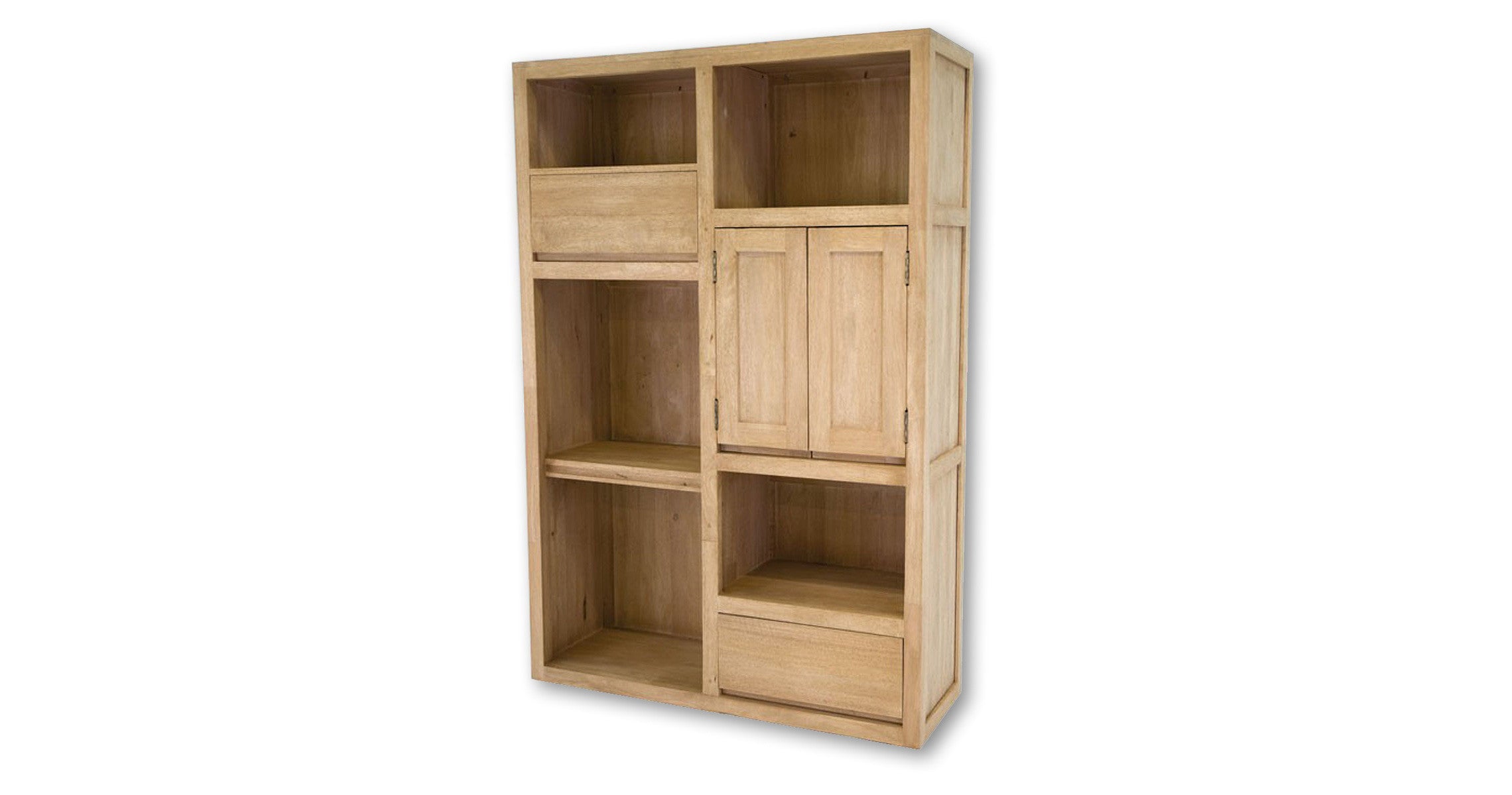 Meuble bibliothèque bois naturel