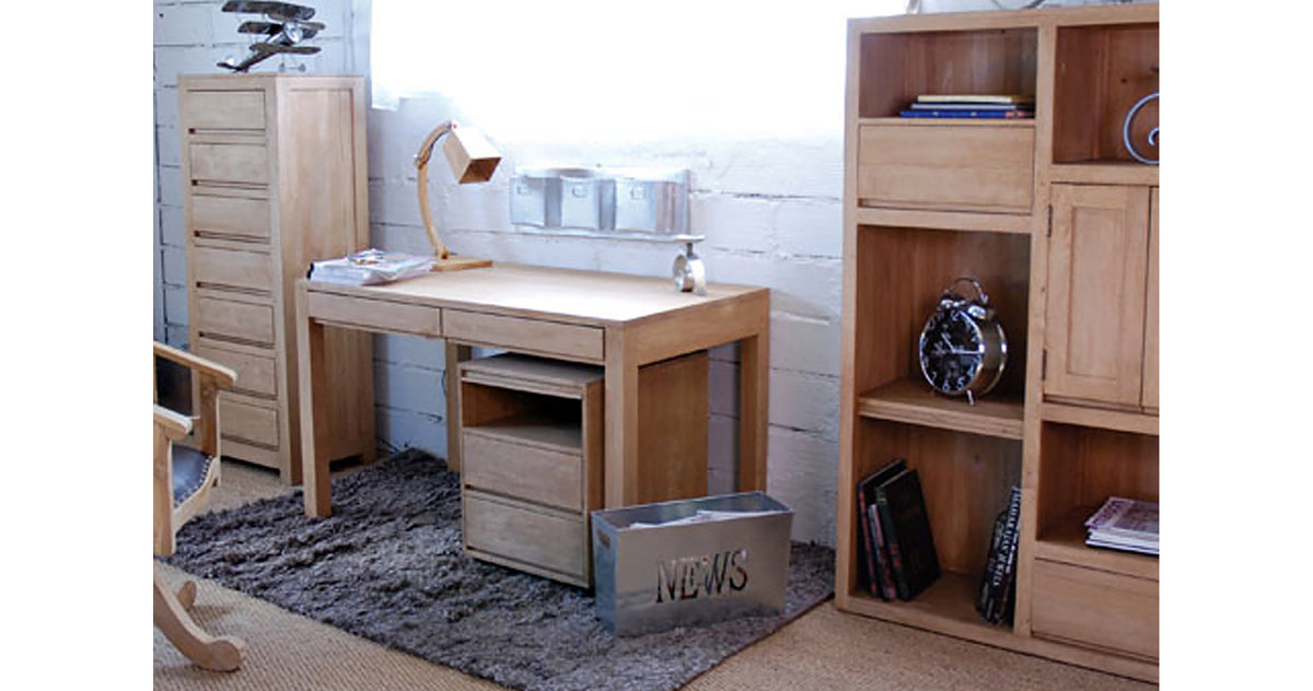 Meuble bibliothèque bois naturel