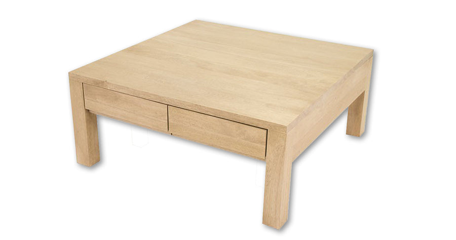 Table salon écologique carrée avec tiroirs