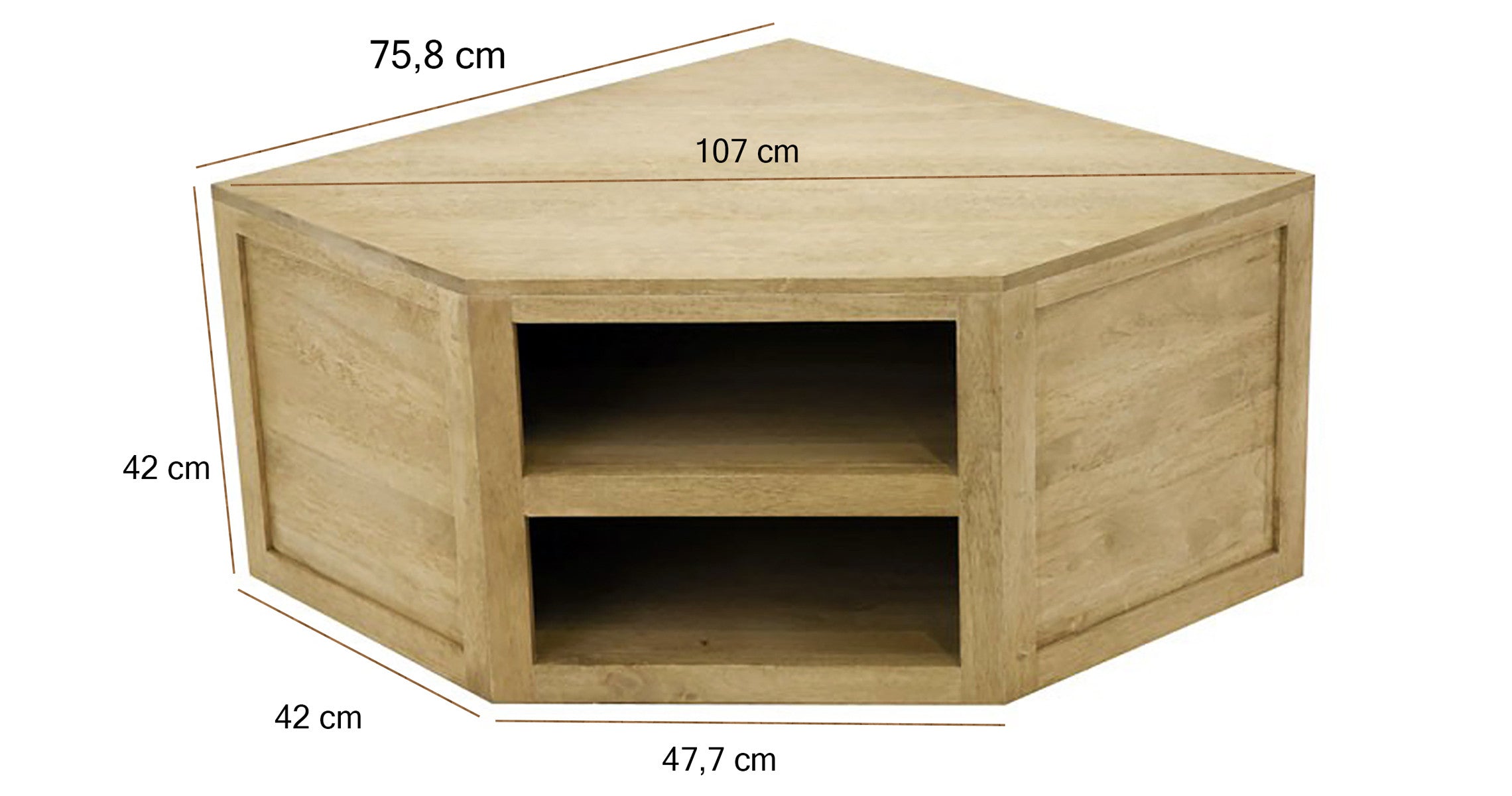 Meuble bas d'angle écologique