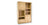 Meuble bibliothèque bois naturel avec portes