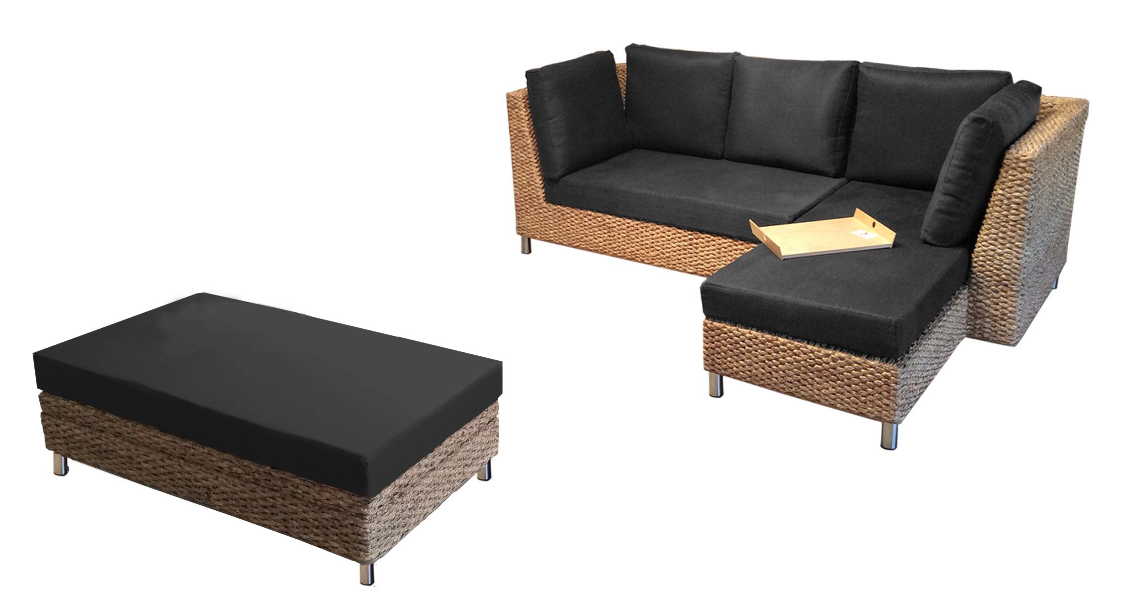 Canapé d'angle naturel convertible Tandem