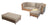Canapé d'angle naturel convertible Tandem