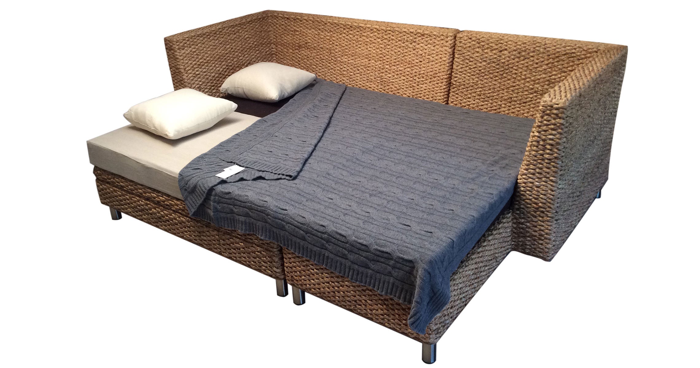 Canapé d'angle naturel convertible Tandem