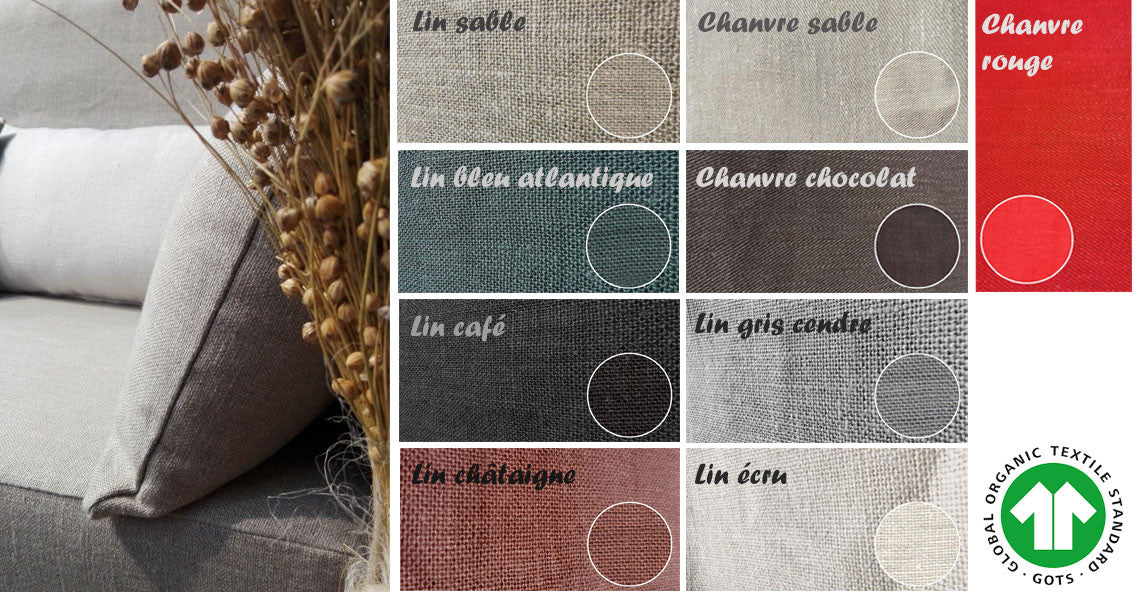 Housse Coussin carré lin bio