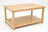 Table basse 2 plateaux en bois, finition naturelle imperméabilisée, rectangulaire style épuré.