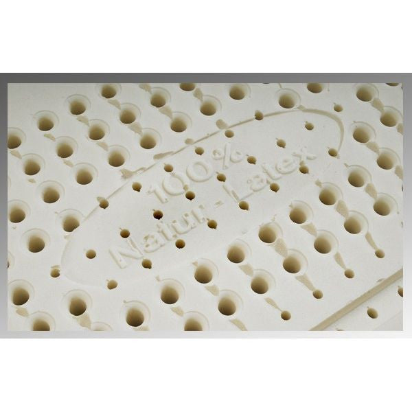 Détail du latex et de son marquage qui garantit sa composition naturelle