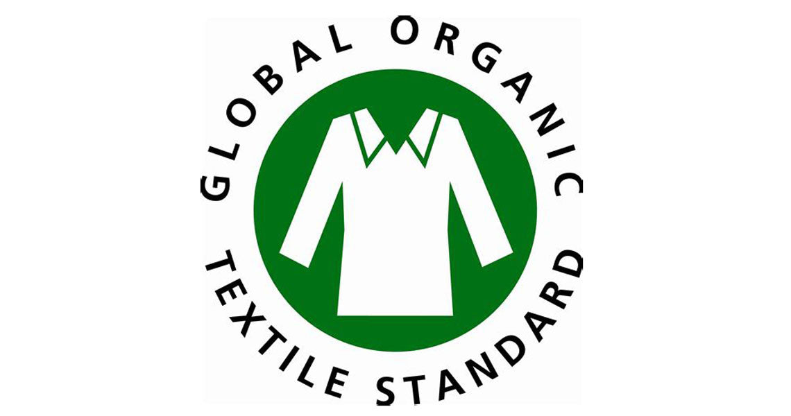 Logo Global Organic Textile Standard (GOTS), label écologique exigeant qui garantit un tissu naturel BIO (lin, chanvre, coton)
