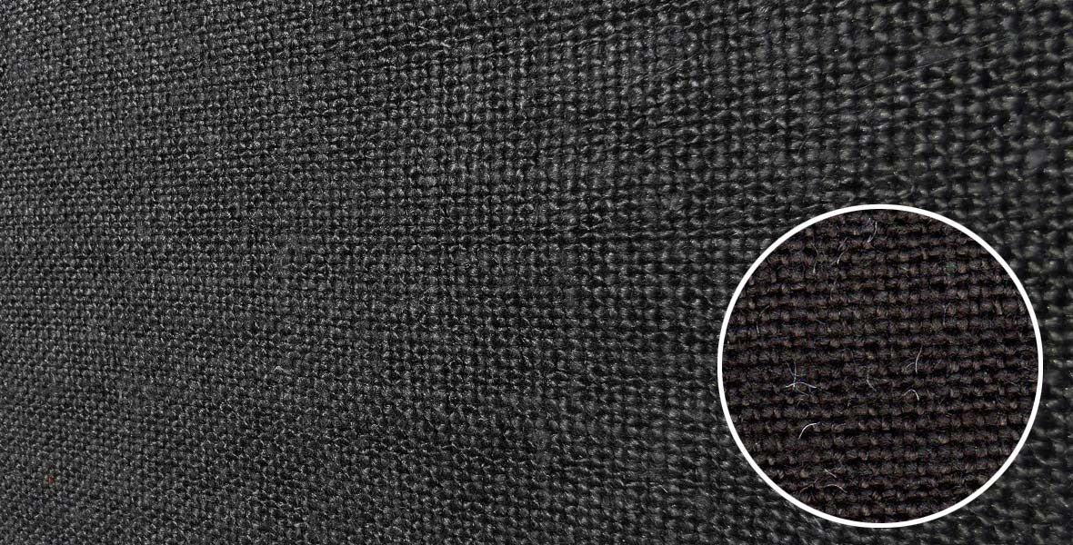 Tissu en lin café de canapé ou banquette, épais, résistant et durable - origine France