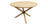 Table à manger ronde en bois massif huilé naturel de 120 cm, piètement croisé élégant et robuste. Finition sans COV ni formaldéh