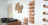 Étagère murale décorative en bois massif clair avec plusieurs niveaux, pour le salon, la chambre ou la salle de bain