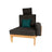 Appui-tête en lin café rembourré de kapok ultra naturel sans traitement pour le fauteuil Puzzle