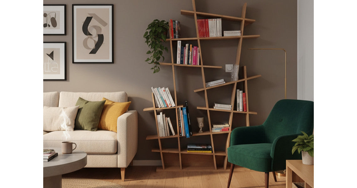 Bibliothèque peu profonde asymétrique